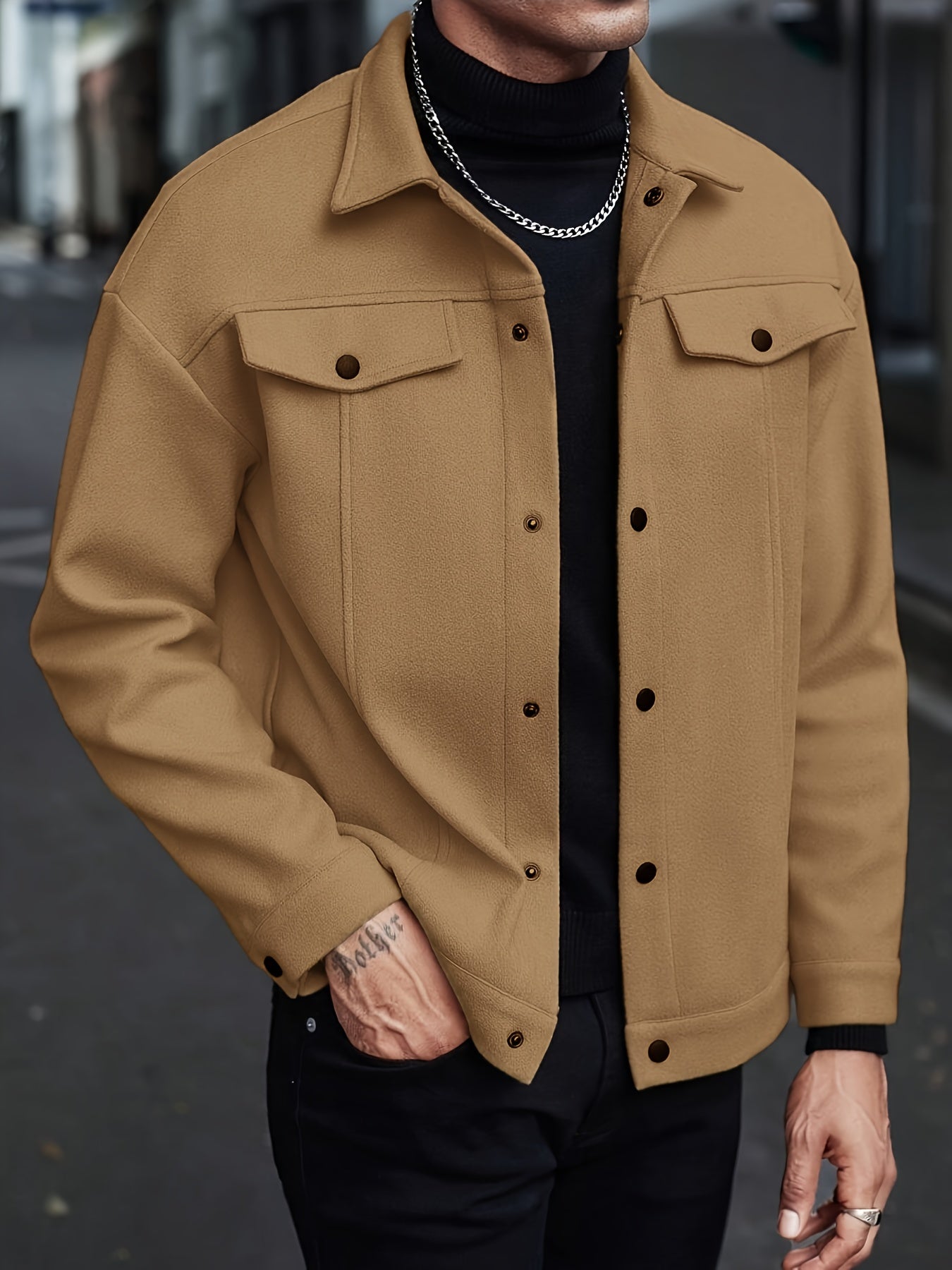LAURENT MONACO | VESTE À REVERS POUR HOMMES