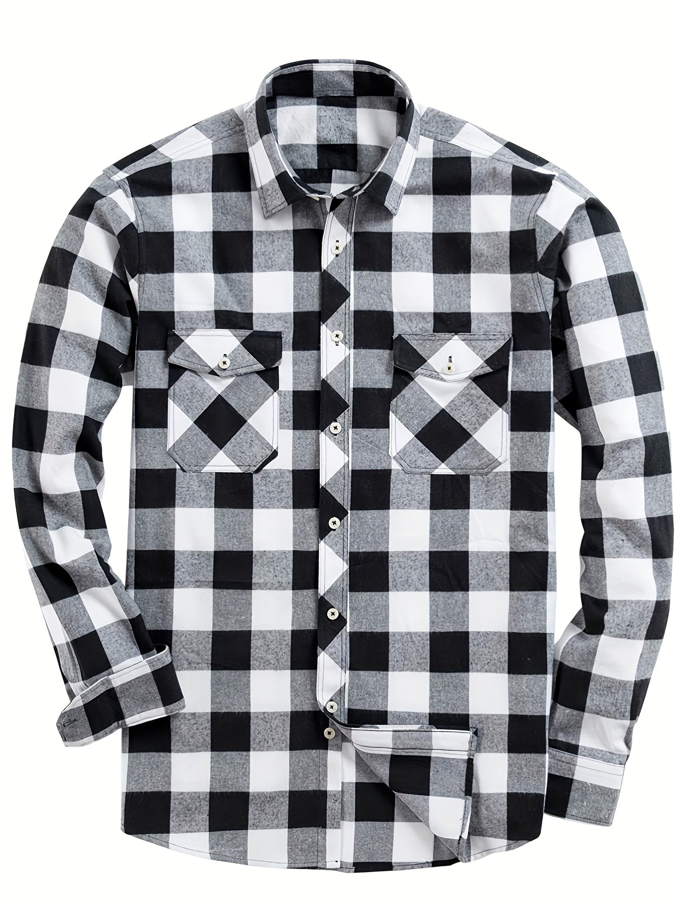 LAURENT MONACO | CHEMISE À CARREAUX ET BOUTONS POUR HOMMES