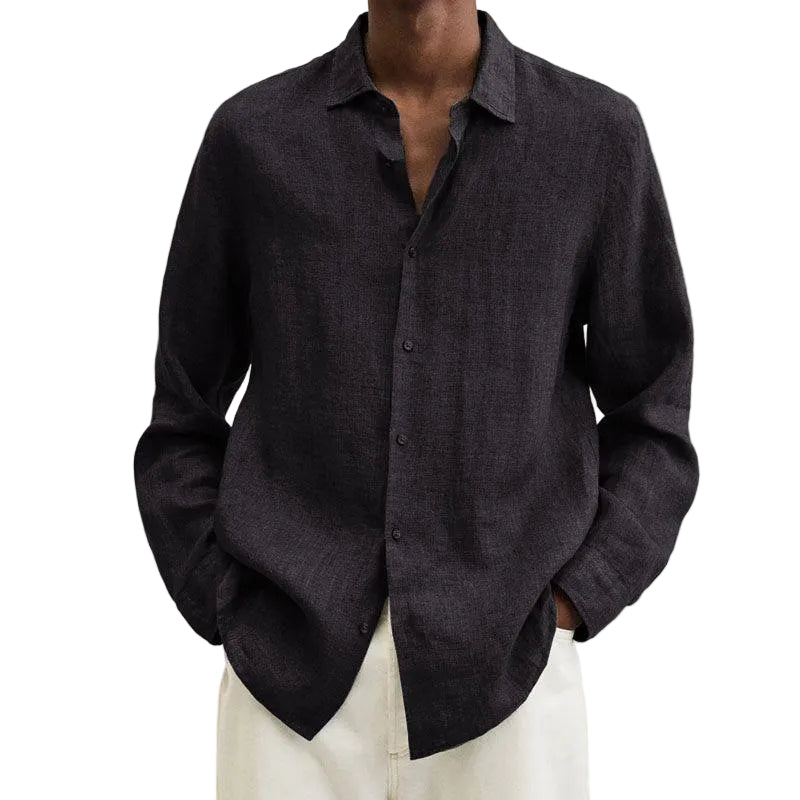 LAURENT MONACO | CHEMISE À BOUTONS EN LIN POUR HOMME