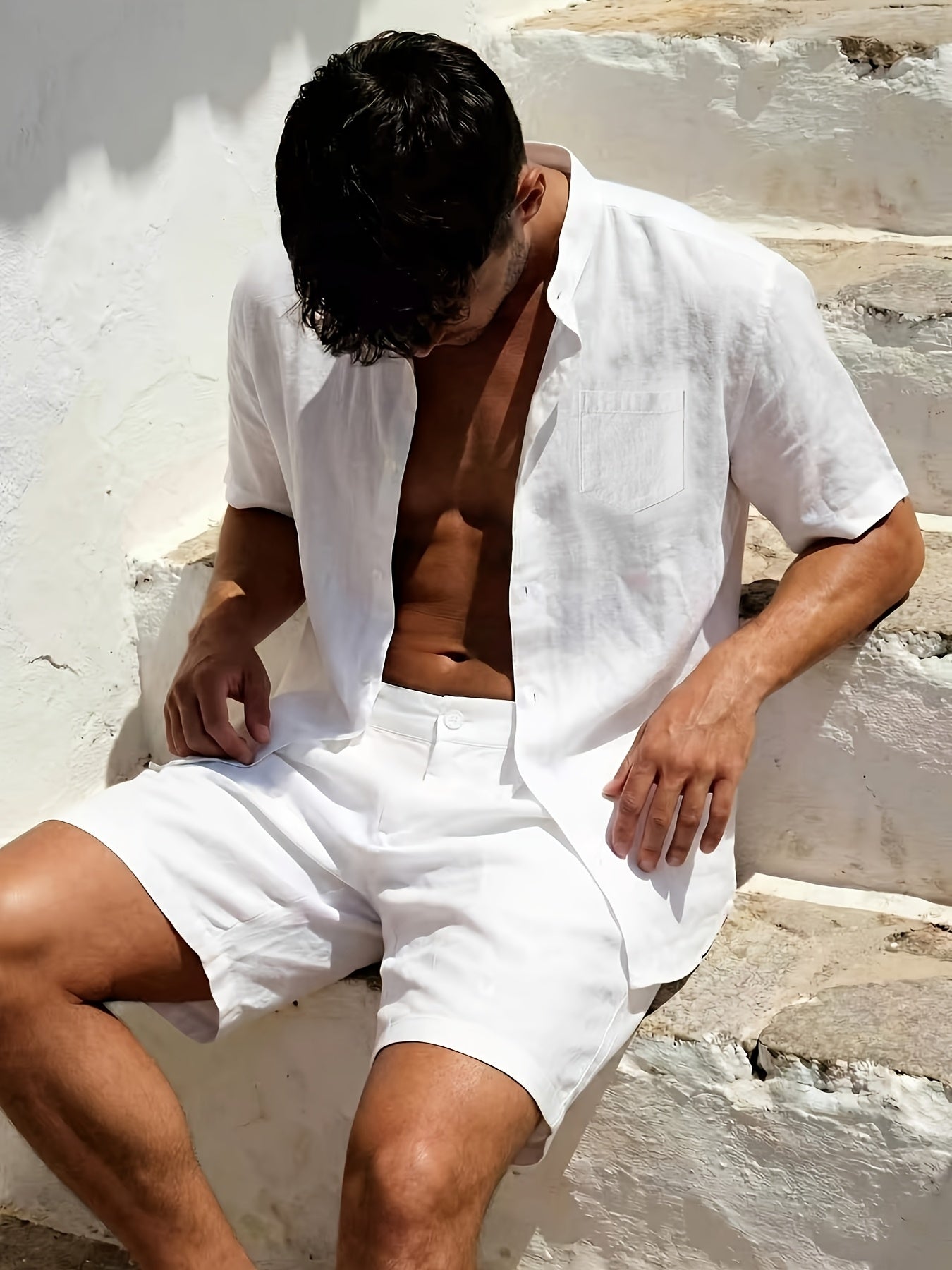 LAURENT MONACO | ENSEMBLE CHEMISE ET SHORT POUR HOMMES