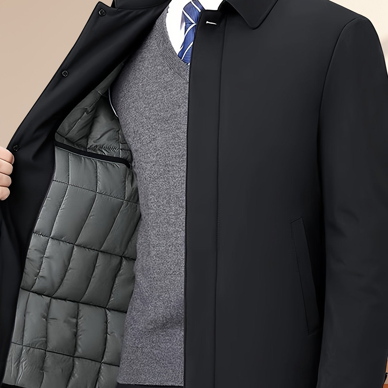 LAURENT MONACO | VESTE À COL À REVERS ET FERMETURE ÉCLAIR POUR HOMMES