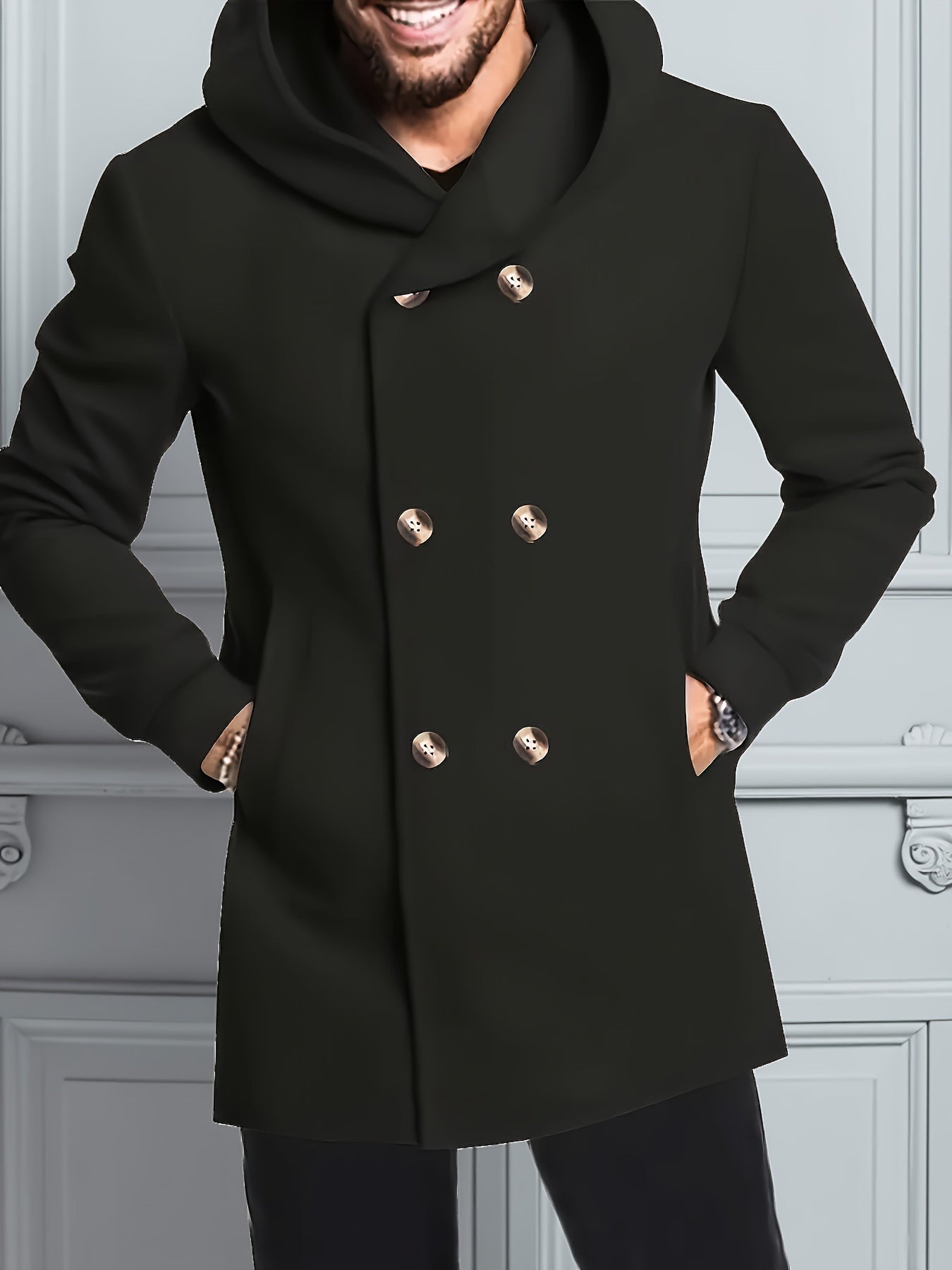 LAURENT MONACO | MANTEAU MIDI À CAPUCHE POUR HOMMES