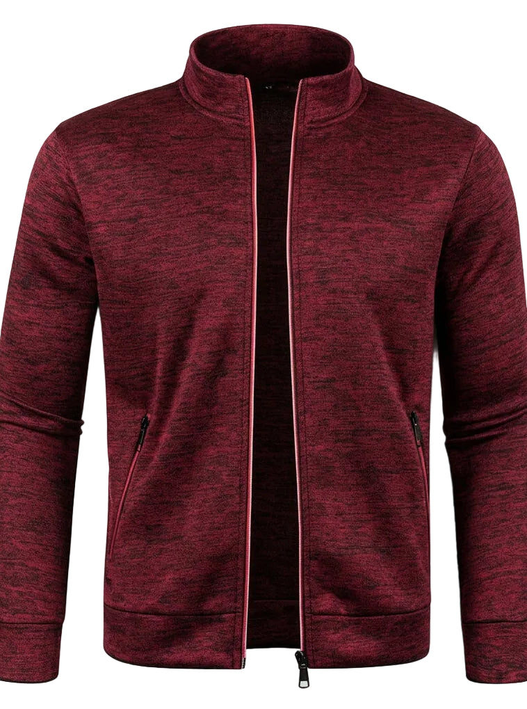 LAURENT MONACO | VESTE EN TRICOT À COL FERMÉ PAR UNE FERMETURE ÉCLAIR POUR HOMMES