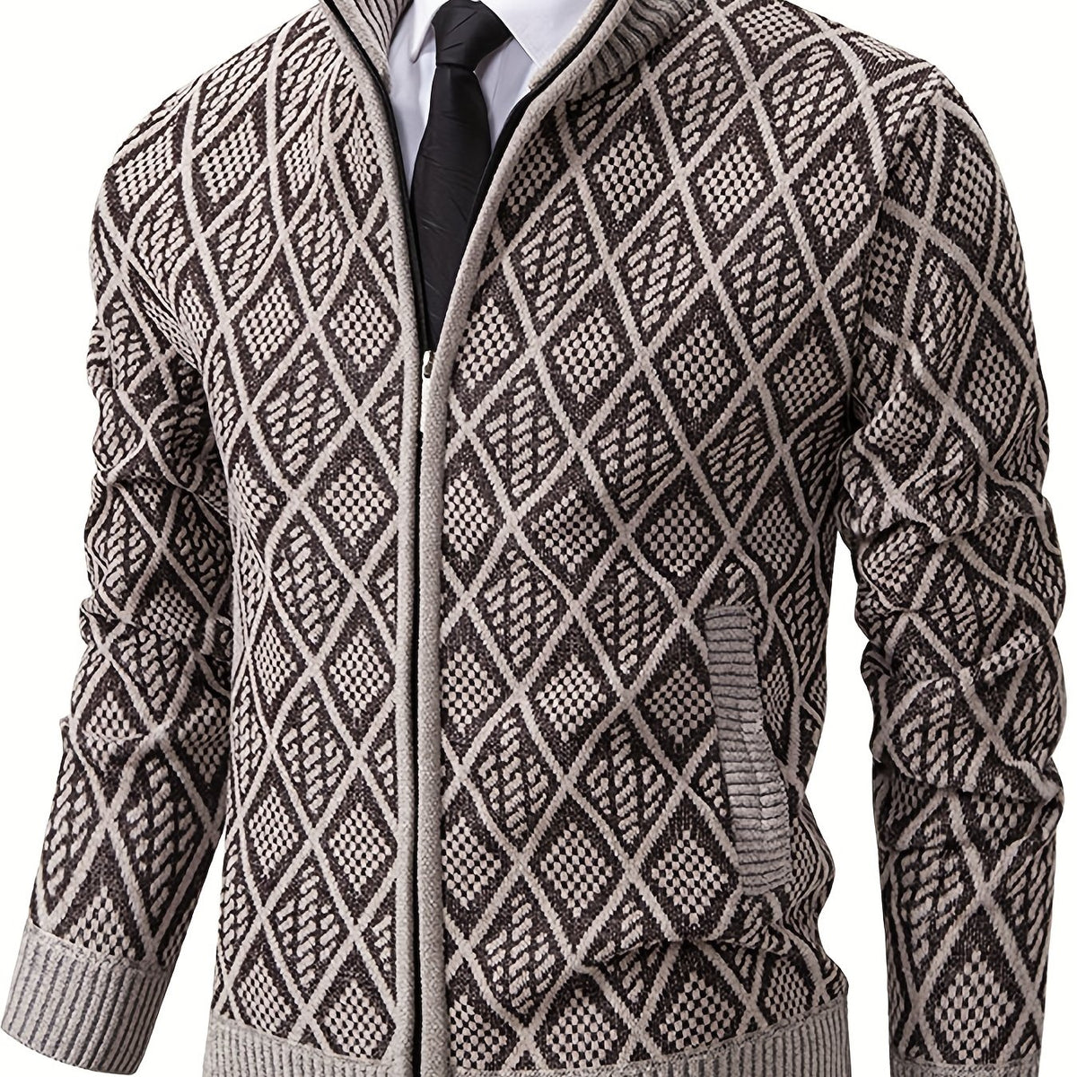 LAURENT MONACO | PULL EN MAILLE GÉOMÉTRIQUE POUR HOMMES