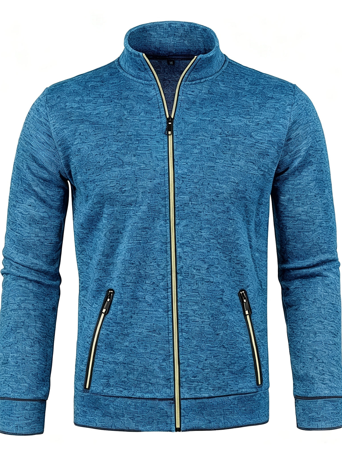 LAURENT MONACO | VESTE EN TRICOT À COL FERMÉ PAR UNE FERMETURE ÉCLAIR POUR HOMMES