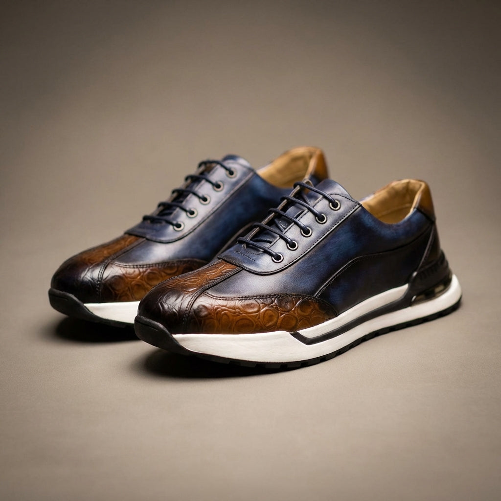 LAURENT MONACO | BASKETS EN CUIR POUR HOMMES