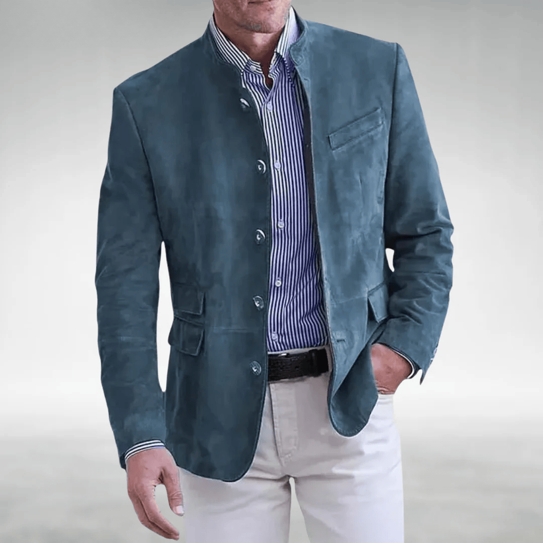 LAURENT MONACO | VESTE À COL EN DAIM POUR HOMMES