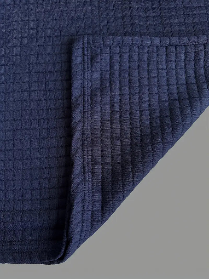 LAURENT MONACO | POLO À MANCHES LONGUES EN TISSU GAUFFRÉ POUR HOMMES