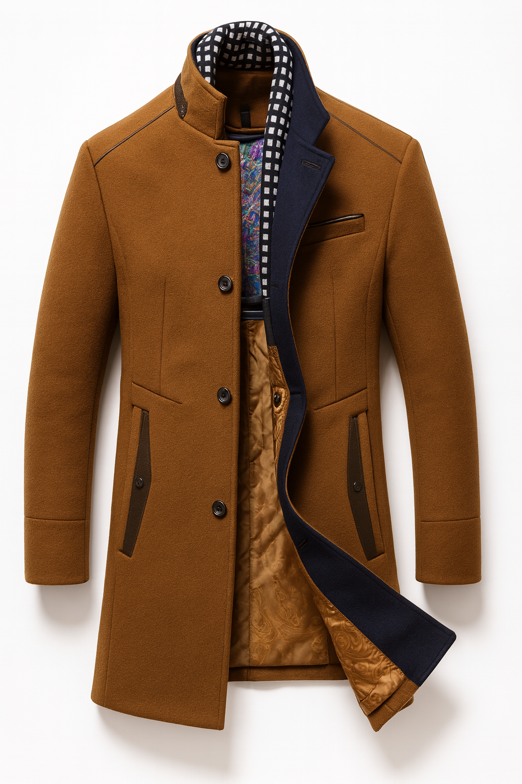LAURENT MONACO  MANTEAU EN LAINE POUR HOMMES