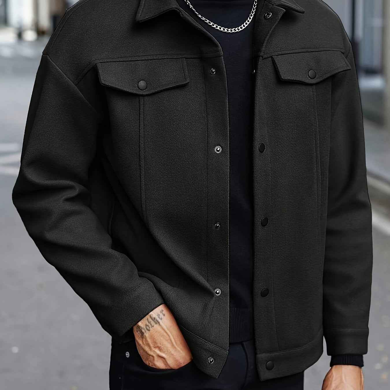 LAURENT MONACO | VESTE À BOUTONS TEXTURÉE POUR HOMMES