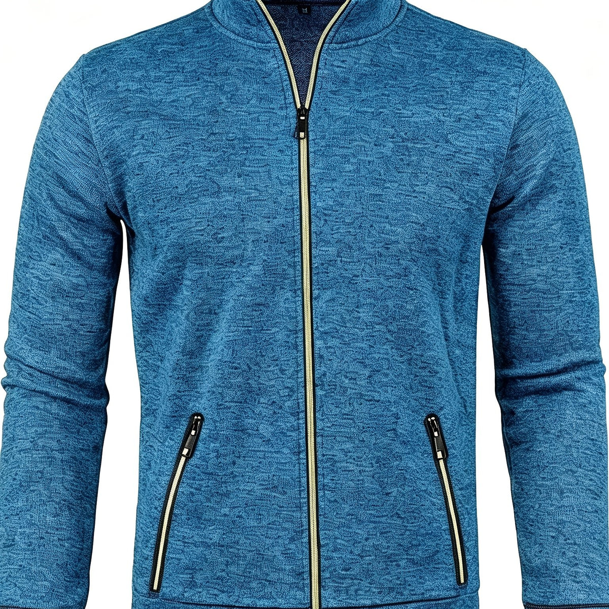 LAURENT MONACO | VESTE EN TRICOT À COL FERMÉ PAR UNE FERMETURE ÉCLAIR POUR HOMMES
