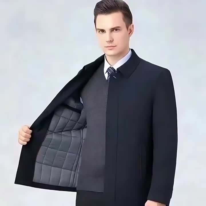 LAURENT MONACO | VESTE À COL À REVERS ET FERMETURE ÉCLAIR POUR HOMMES