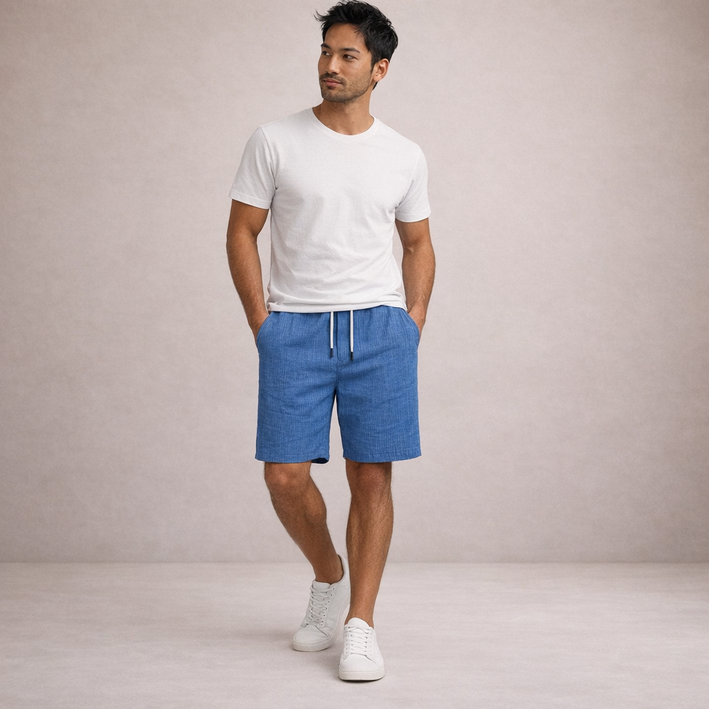 LAURENT MONACO | SHORTS D'ÉTÉ EN LIN POUR HOMMES