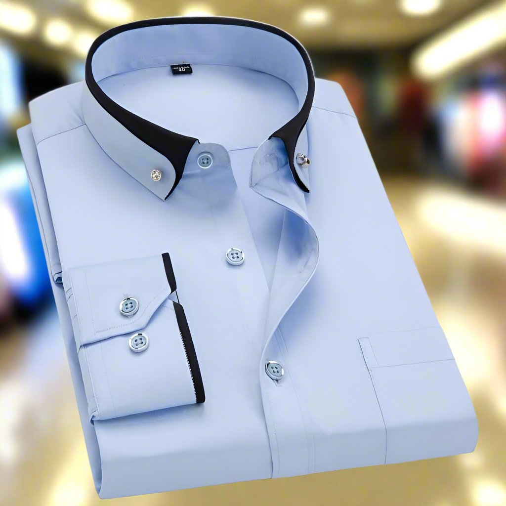 LAURENT MONACO | CHEMISE À MANCHES LONGUES BOUTONNÉES ÉLÉGANTES POUR HOMMES