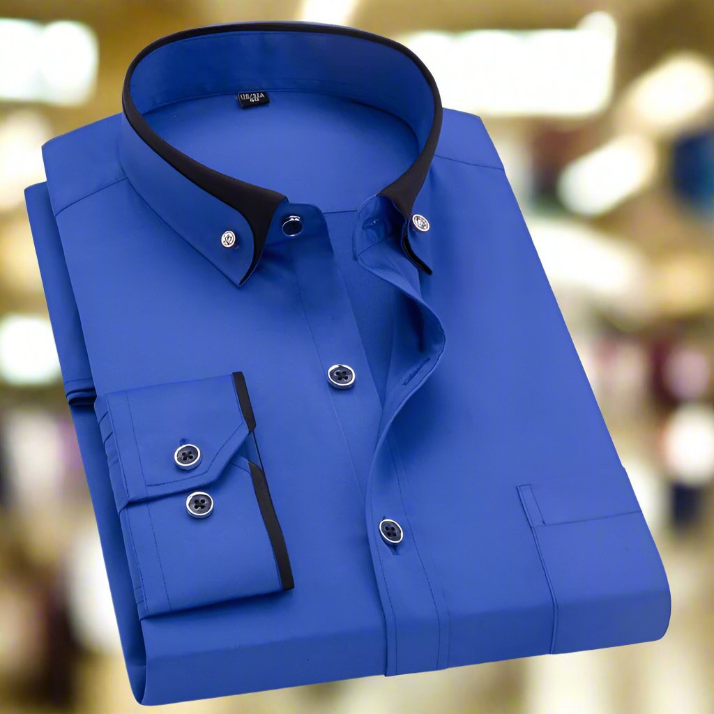 LAURENT MONACO | CHEMISE À MANCHES LONGUES BOUTONNÉES ÉLÉGANTES POUR HOMMES