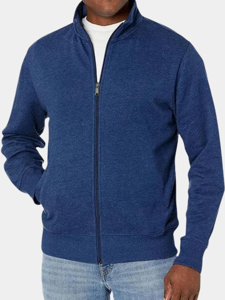 LAURENT MONACO | VESTE À COL DRAGÉE ET FERMETURE ÉCLAIR POUR HOMMES