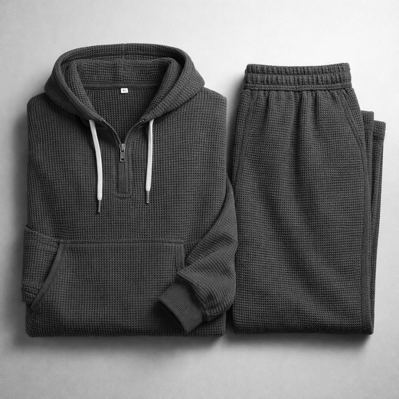 LAURENT MONACO | ENSEMBLE EN MAILLE GAUFRÉE POUR HOMMES