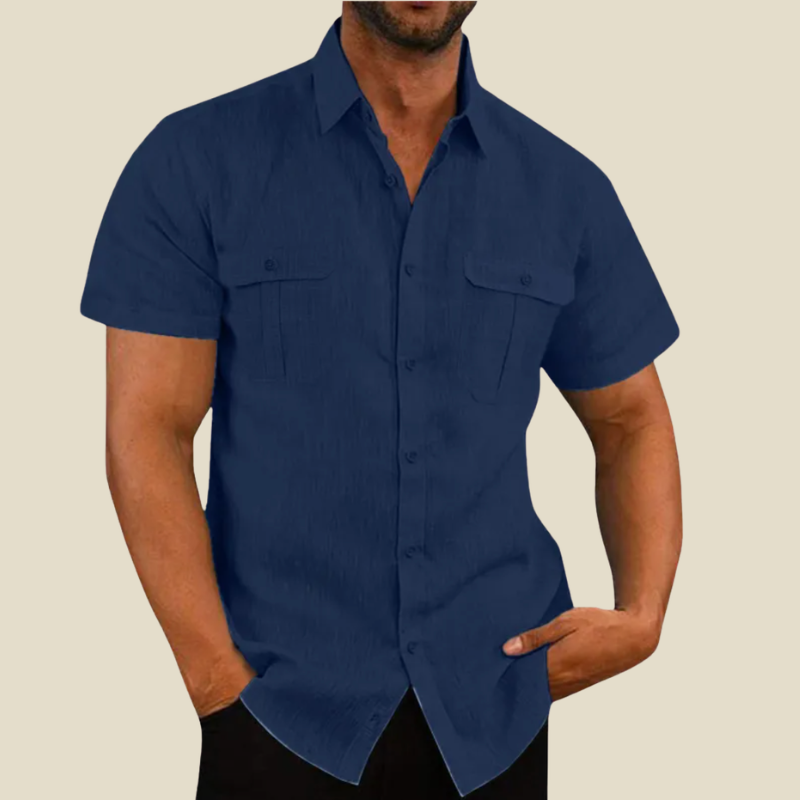 LAURENT MONACO | CHEMISE À POCHES TEXTURÉE POUR HOMMES