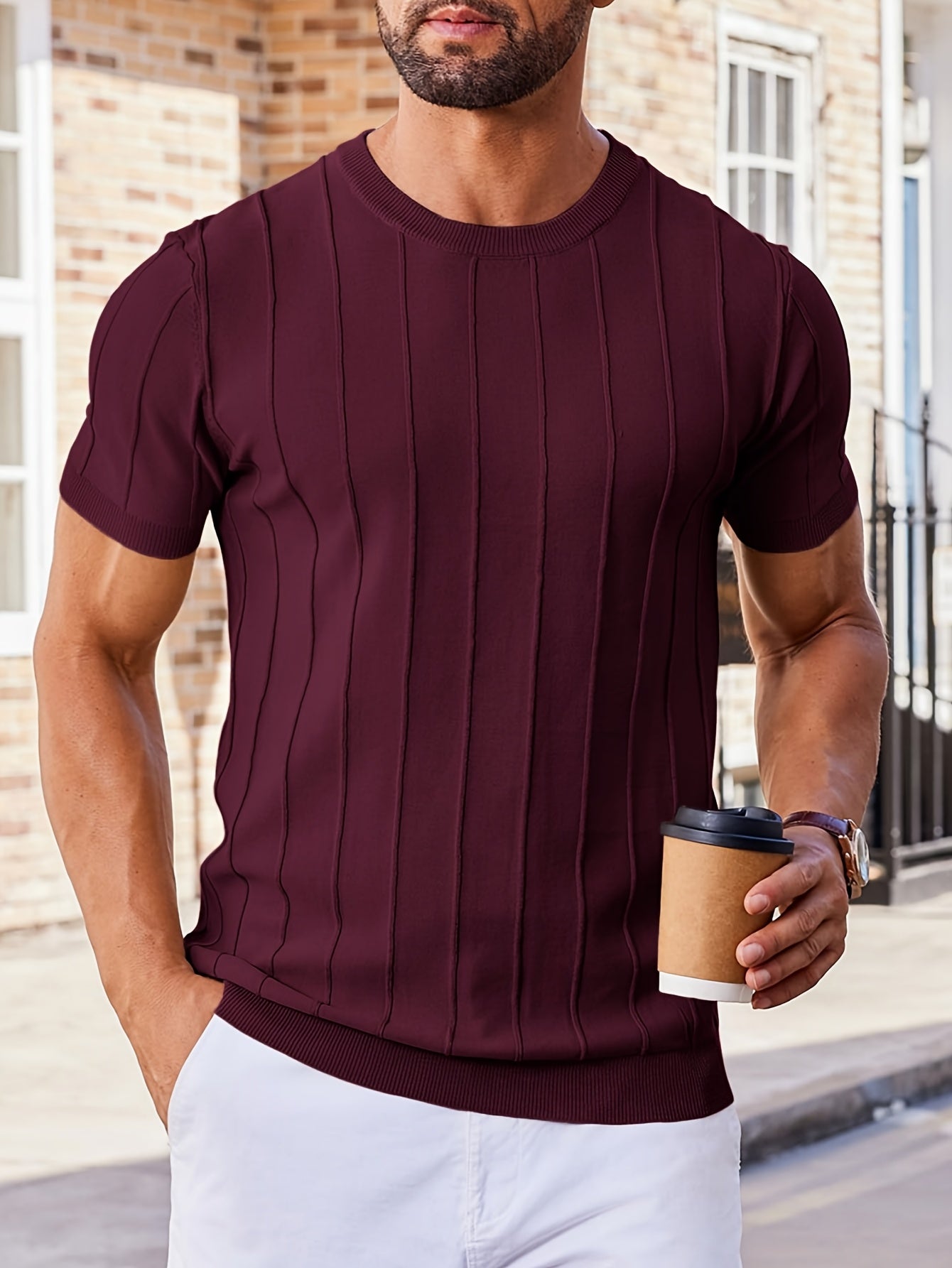 LAURENT MONACO | CHEMISE EN MAILLE COTONNÉE POUR HOMMES