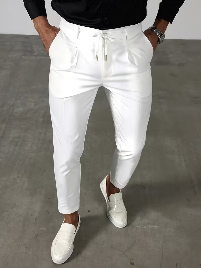 LAURENT MONACO | PANTALON PLISSÉ CONIQUE AUX CHEVILLES POUR HOMMES