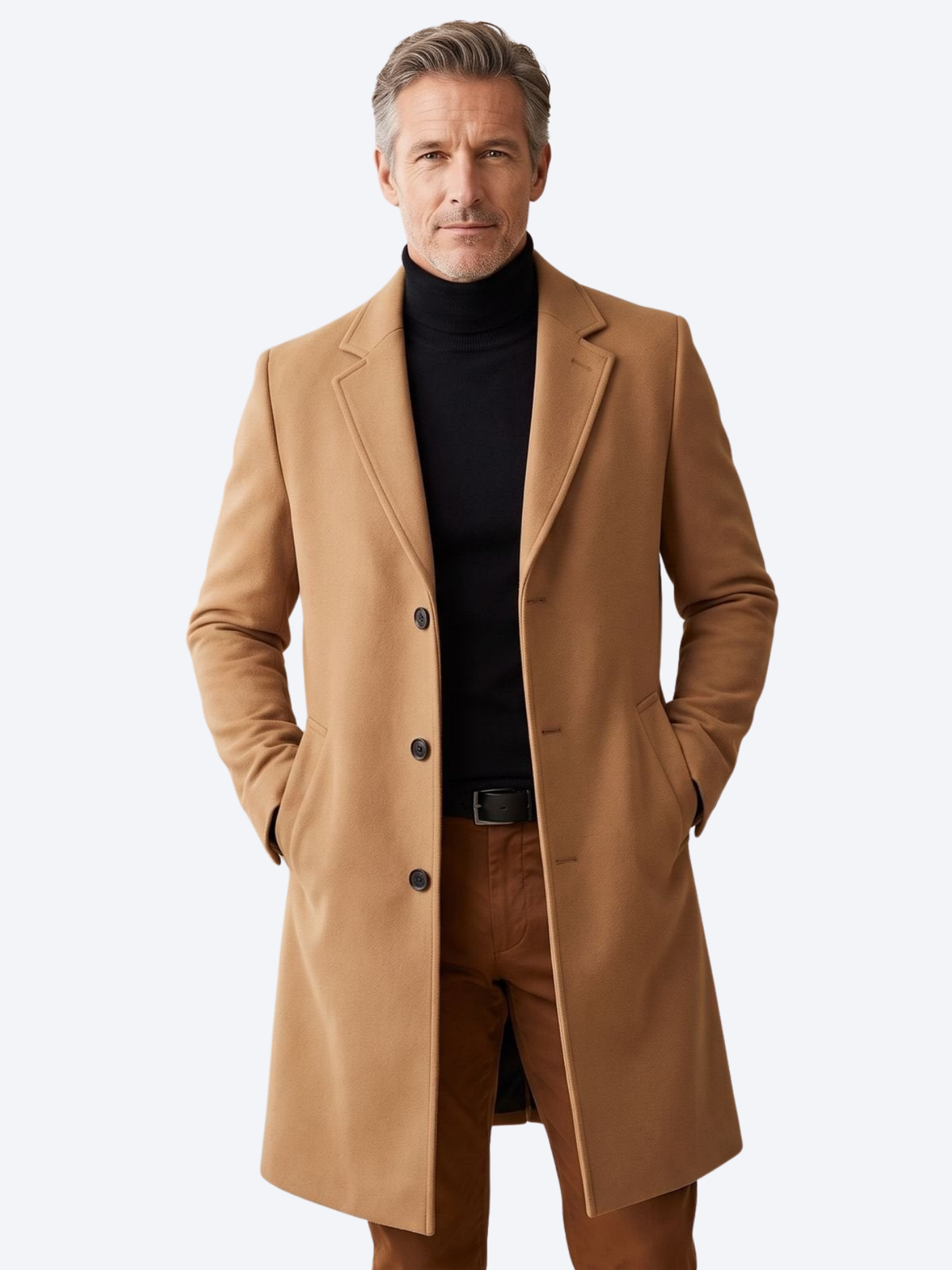 LAURENT MONACO | MANTEAU LONG EN MÉLANGE DE LAINE POUR HOMMES