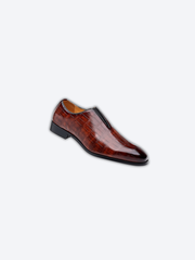 LAURENT MONACO | MOCASSINS EN CUIR IMITATION CROCODILE POUR HOMMES