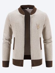 LAURENT MONACO | GILET EN MAILLE AVEC MOTIF DE CERF POUR HOMMES