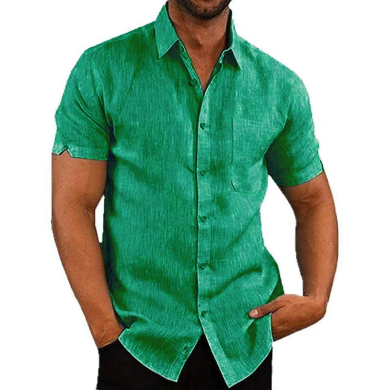 LAURENT MONACO | CHEMISE EN MÉLANGE DE LIN POUR HOMMES