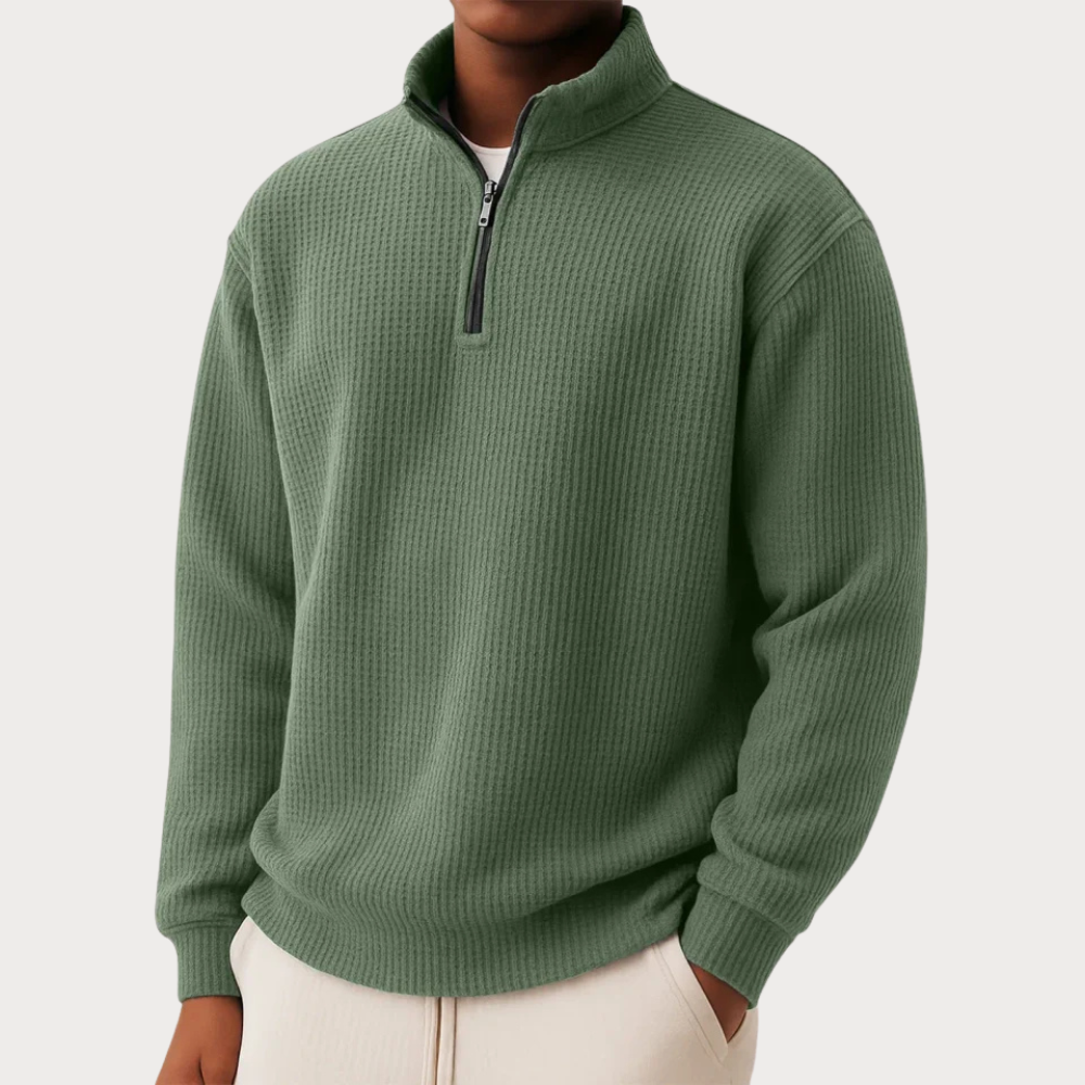 LAURENT MONACO | PULL EN MAILLE À COL ZIPPÉ POUR HOMME