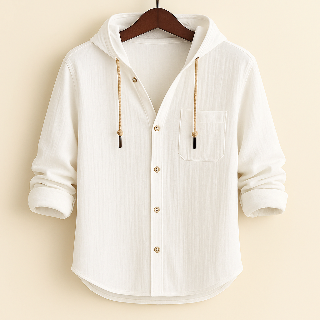 LAURENT MONACO | CHEMISE DE LUXE EN COTON DOUX AVEC CAPUCHE