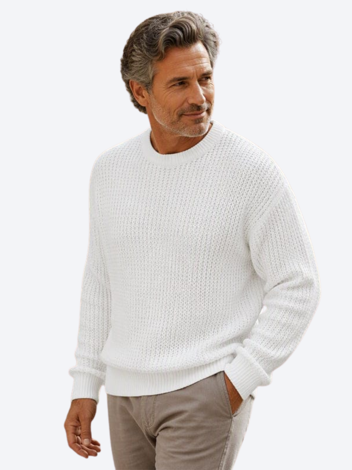 LAURENT MONACO | PULL EN MAILLE GAUFRÉE POUR HOMMES