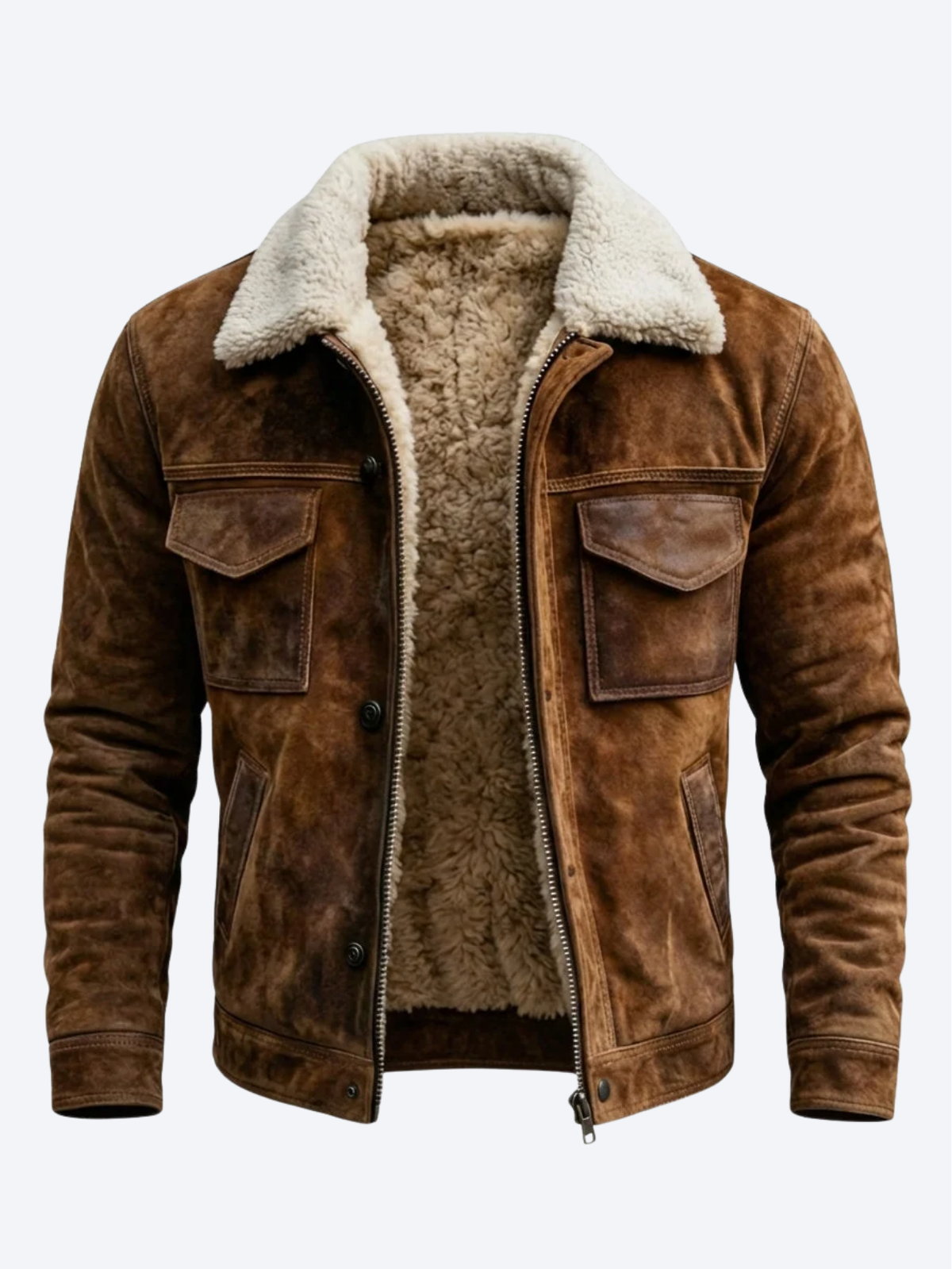 LAURENT MONACO | VESTE À COL EN PELUCHE POUR HOMMES