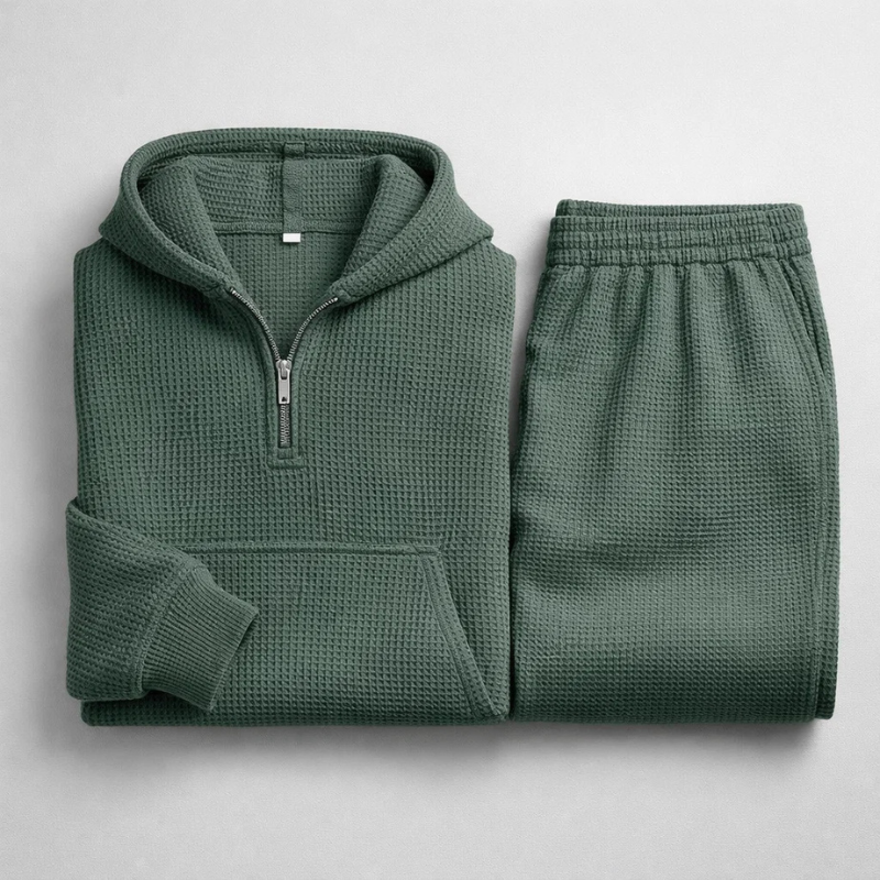 LAURENT MONACO | ENSEMBLE EN MAILLE GAUFRÉE POUR HOMMES