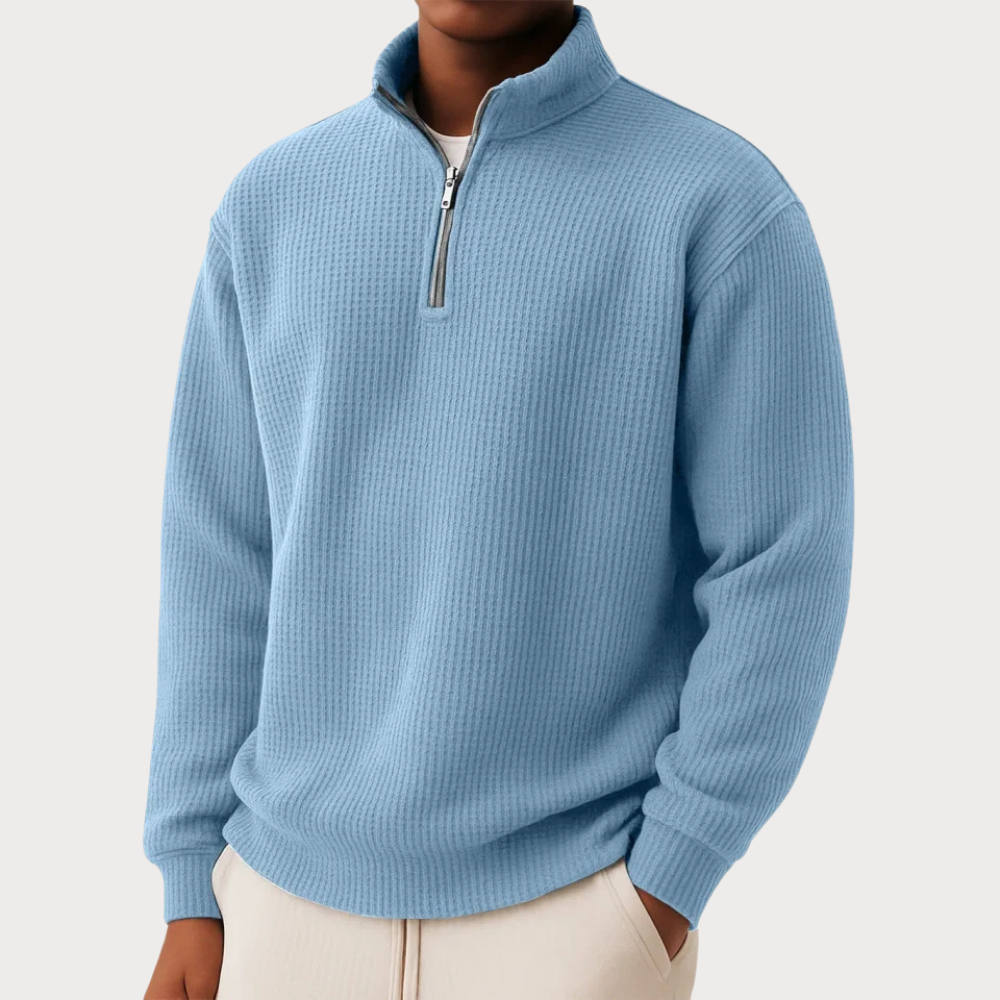 LAURENT MONACO | PULL EN MAILLE À COL ZIPPÉ POUR HOMME