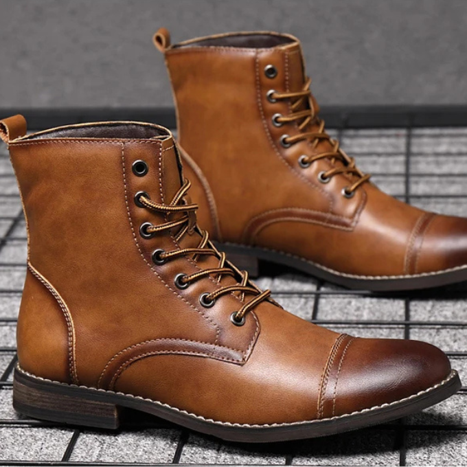 LAURENT MONACO | BOTTES DE VILLE BRUNIES POUR HOMME