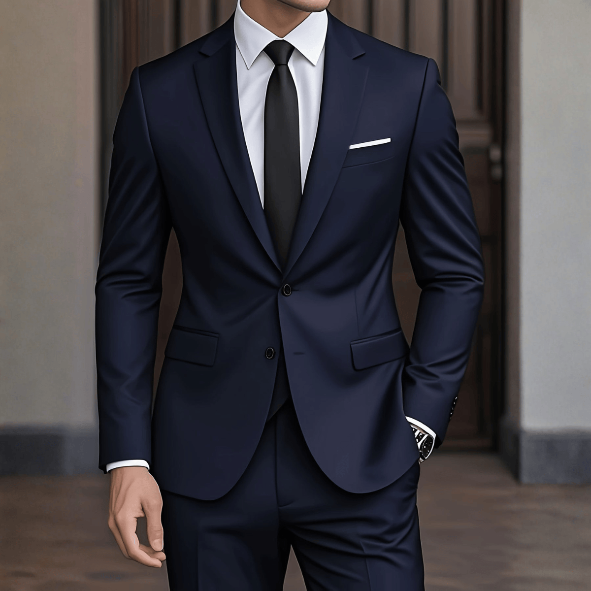 LAURENT MONACO | COSTUME EN LAINE MÉLANGÉE POUR HOMME