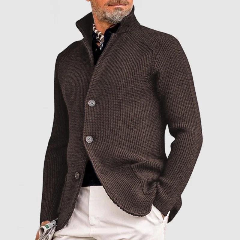 LAURENT MONACO | GILET EN MAILLE À COL MONTANT POUR HOMMES