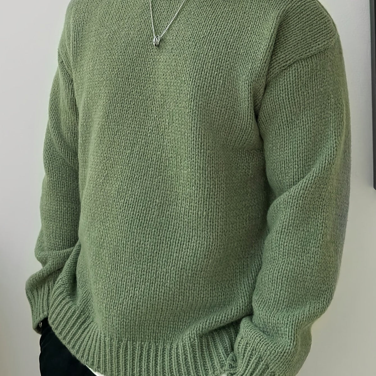 LAURENT MONACO | PULL EN MAILLE À COL ROND POUR HOMMES