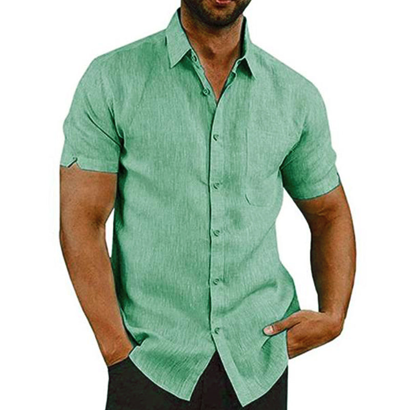 LAURENT MONACO | CHEMISE EN MÉLANGE DE LIN POUR HOMMES