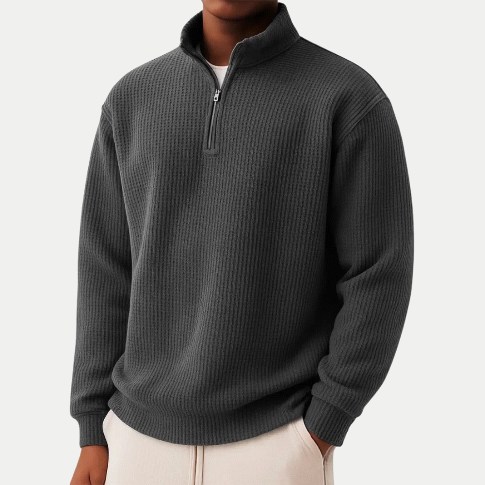LAURENT MONACO | PULL EN MAILLE À COL ZIPPÉ POUR HOMME
