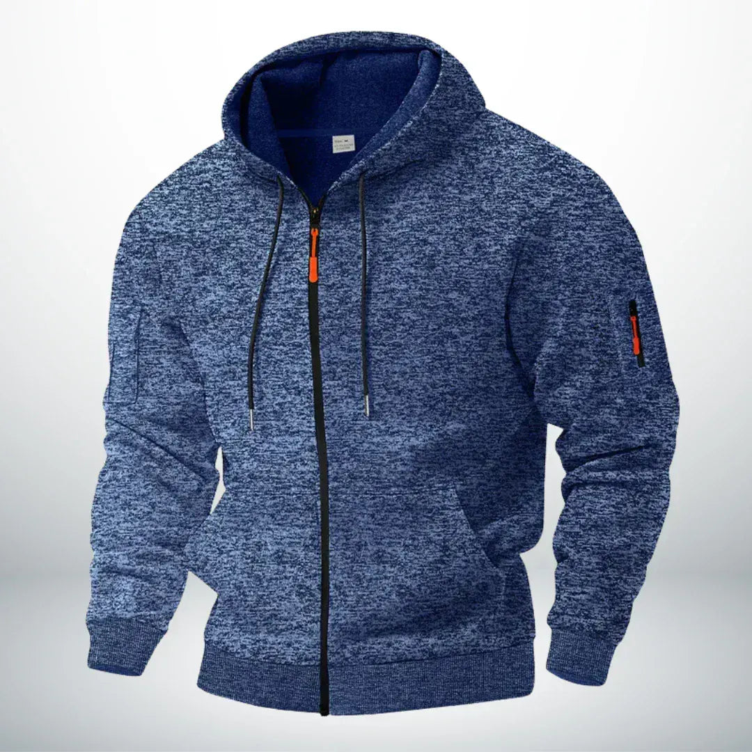LAURENT MONACO | SWEAT À CAPUCHE ÉPAIS À FERMETURE ÉCLAIR POUR HOMMES