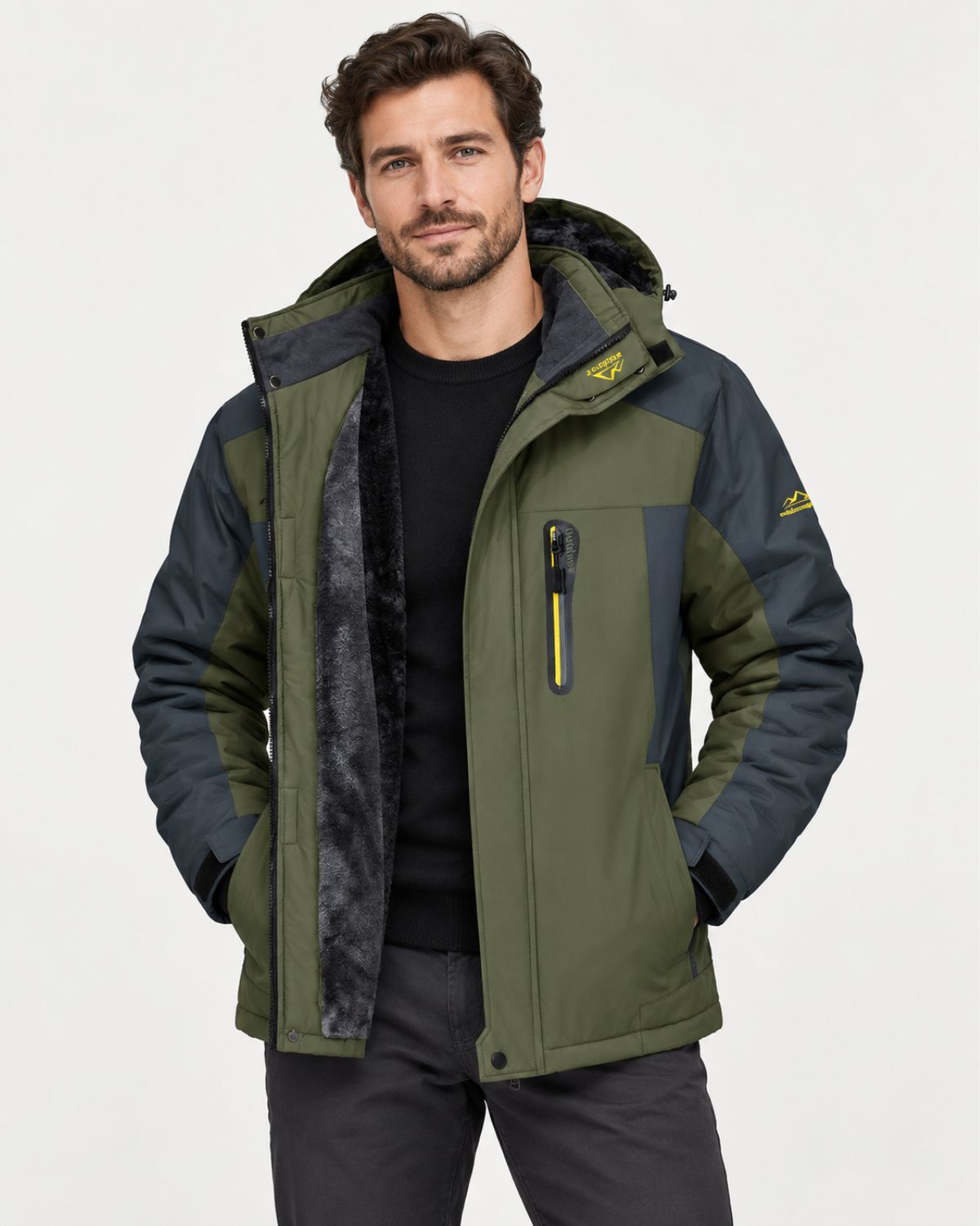 LAURENT MONACO | VESTE D'HIVER À CAPUCHE POUR HOMMES
