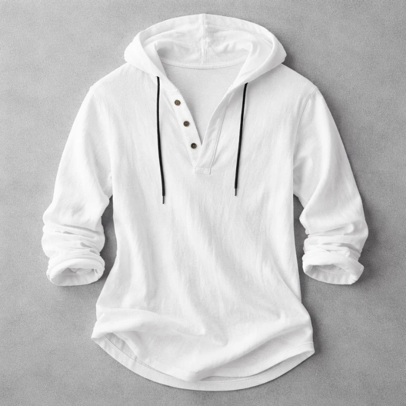 LAURENT MONACO | SWEAT À CAPUCHE EN COTON ET LIN POUR HOMMES