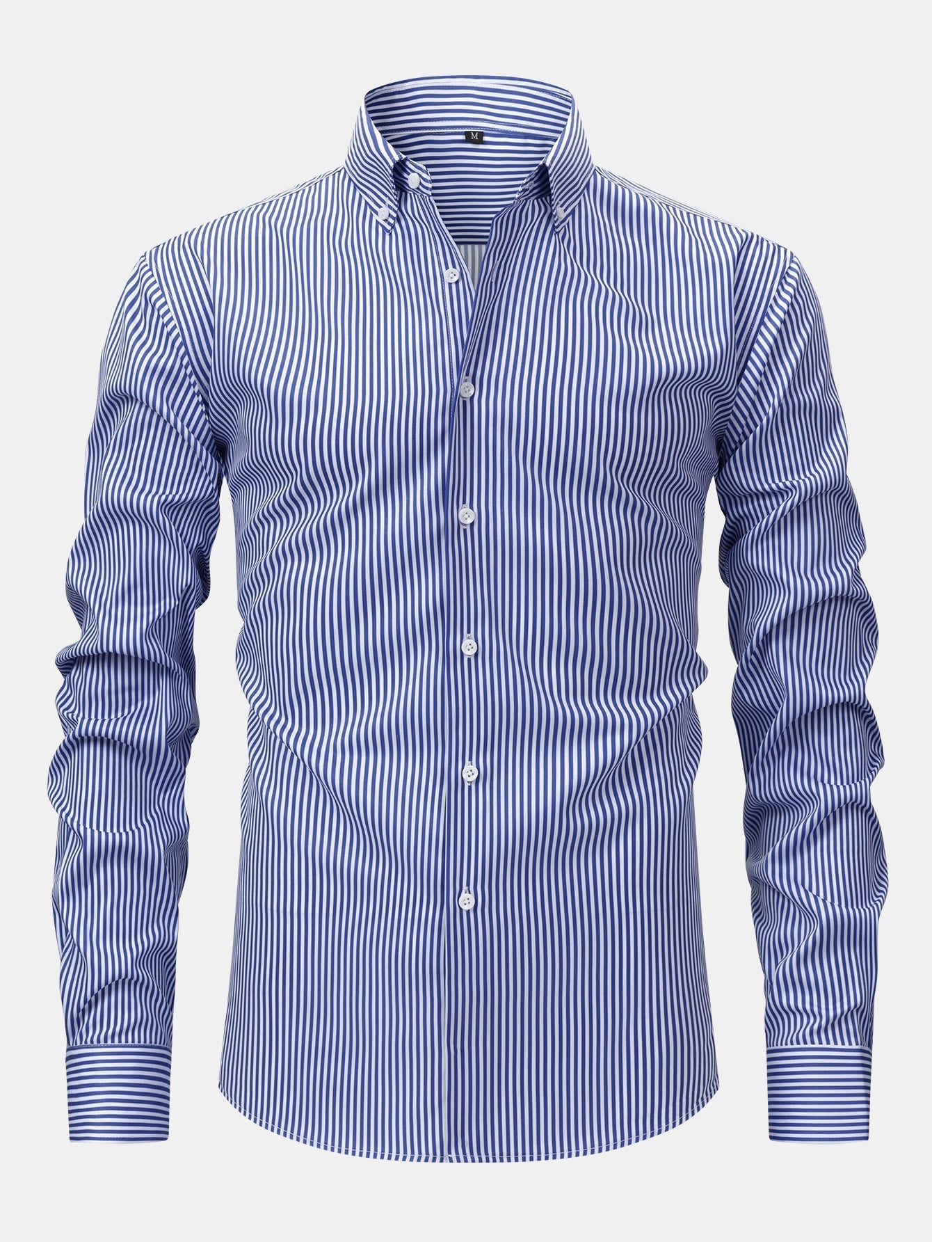CHEMISE À MANCHES LONGUES À RAYURES AVEC BOUTONS