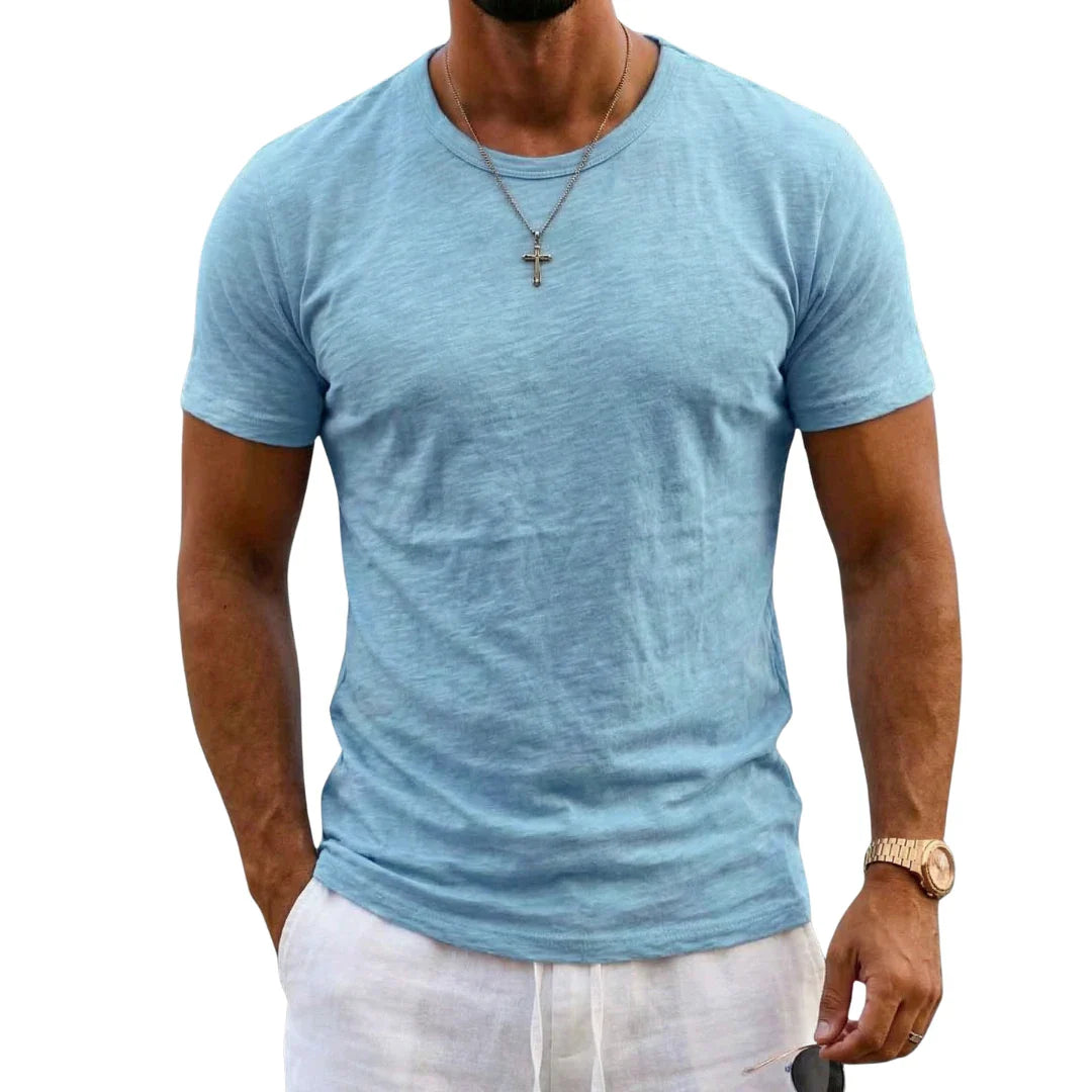 LAURENT MONACO | T-SHIRT EN COTON SLUB POUR HOMMES