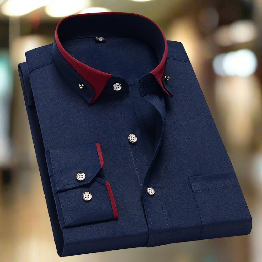 LAURENT MONACO | CHEMISE À MANCHES LONGUES BOUTONNÉES ÉLÉGANTES POUR HOMMES