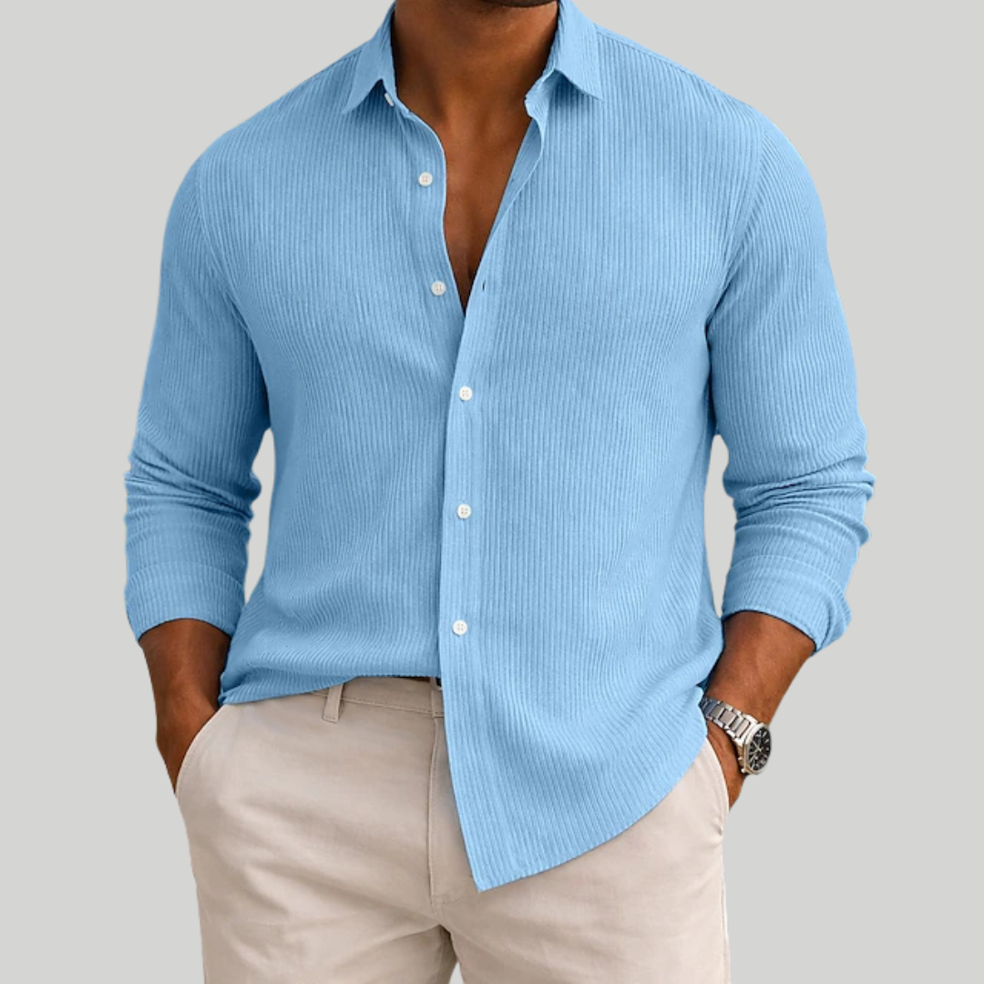 LAURENT MONACO | CHEMISE D'ÉTÉ À CÔTES POUR HOMMES