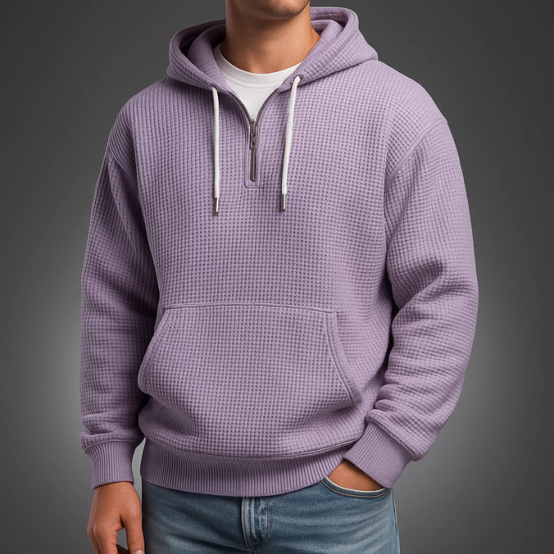LAURENT MONACO | SWEAT À CAPUCHE EN MAILLE WAFFLE POUR HOMME