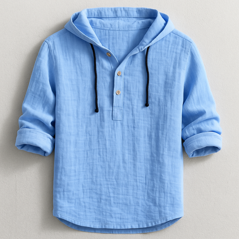 LAURENT MONACO | SWEAT À CAPUCHE EN MÉLANGE DE LIN POUR HOMMES