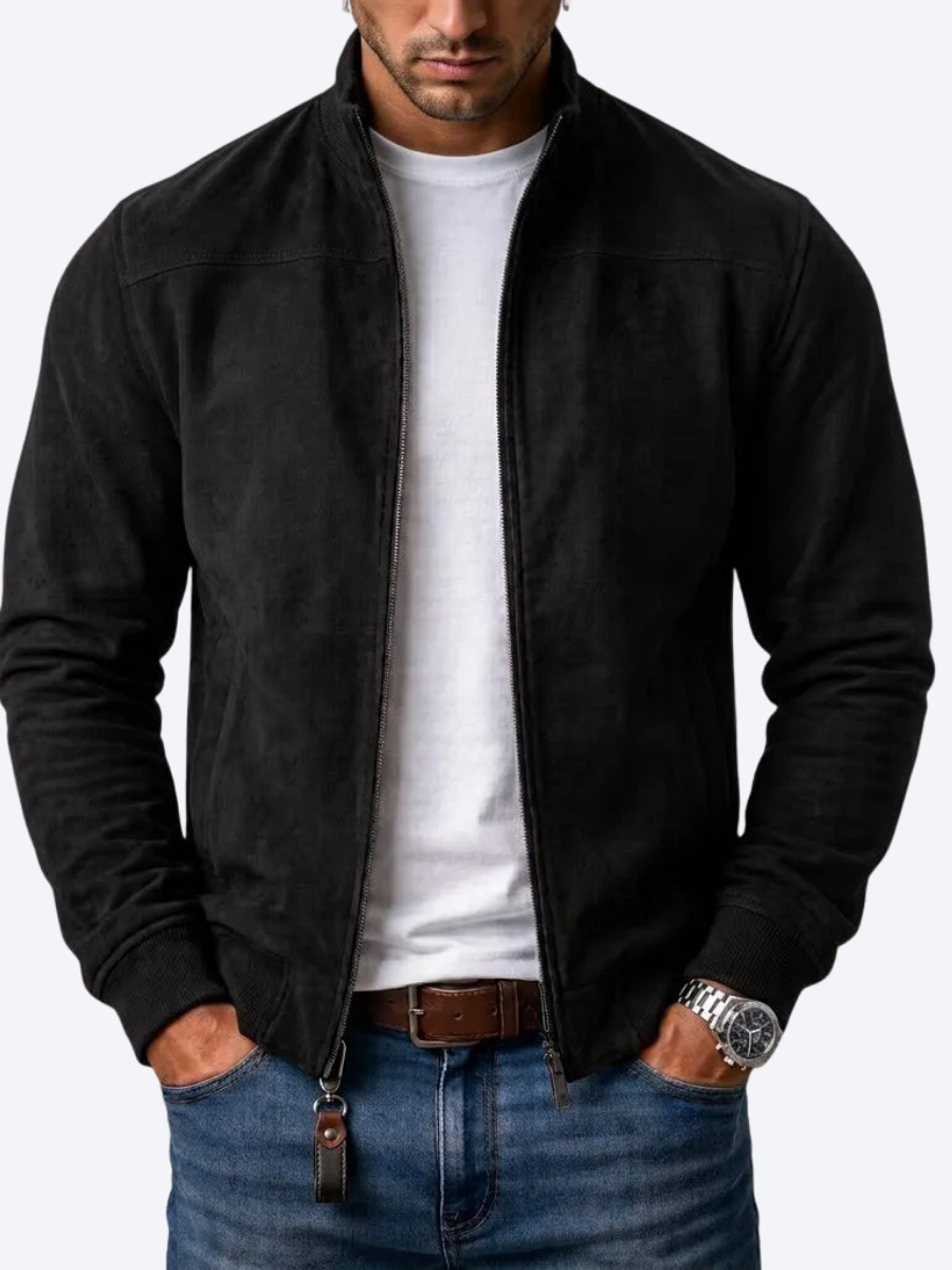 LAURENT MONACO | BLOUSON BOMBER EN DAIM POUR HOMMES